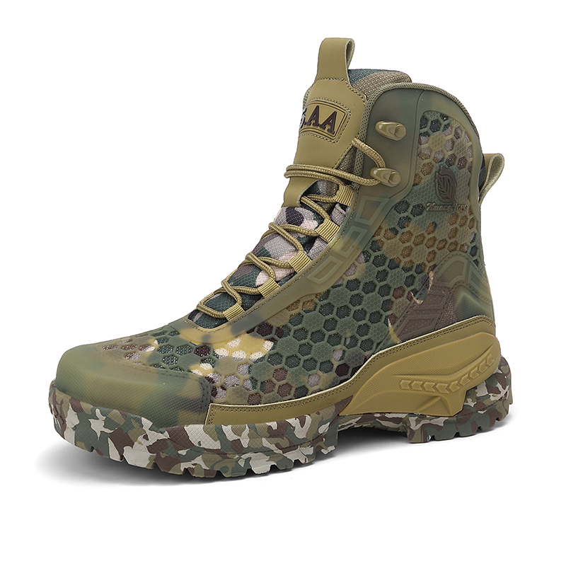 Outdoor Hunting Fabric - Men Hiking Shoes Waterproof Tactical Boots