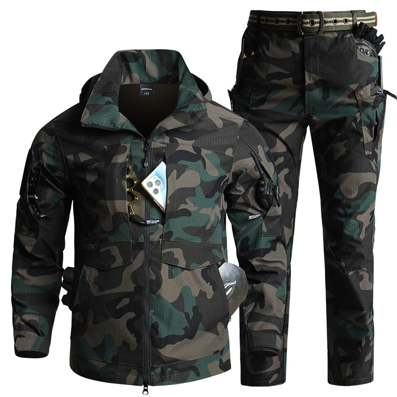 Hunting Outdoor - Men Camouflage Tactical Gear Set Hooded