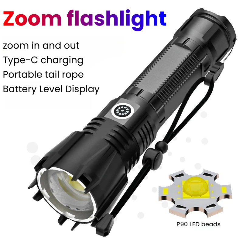 High-power P90 LED Flashlight  - огляд і ціна Hunting Outdoor